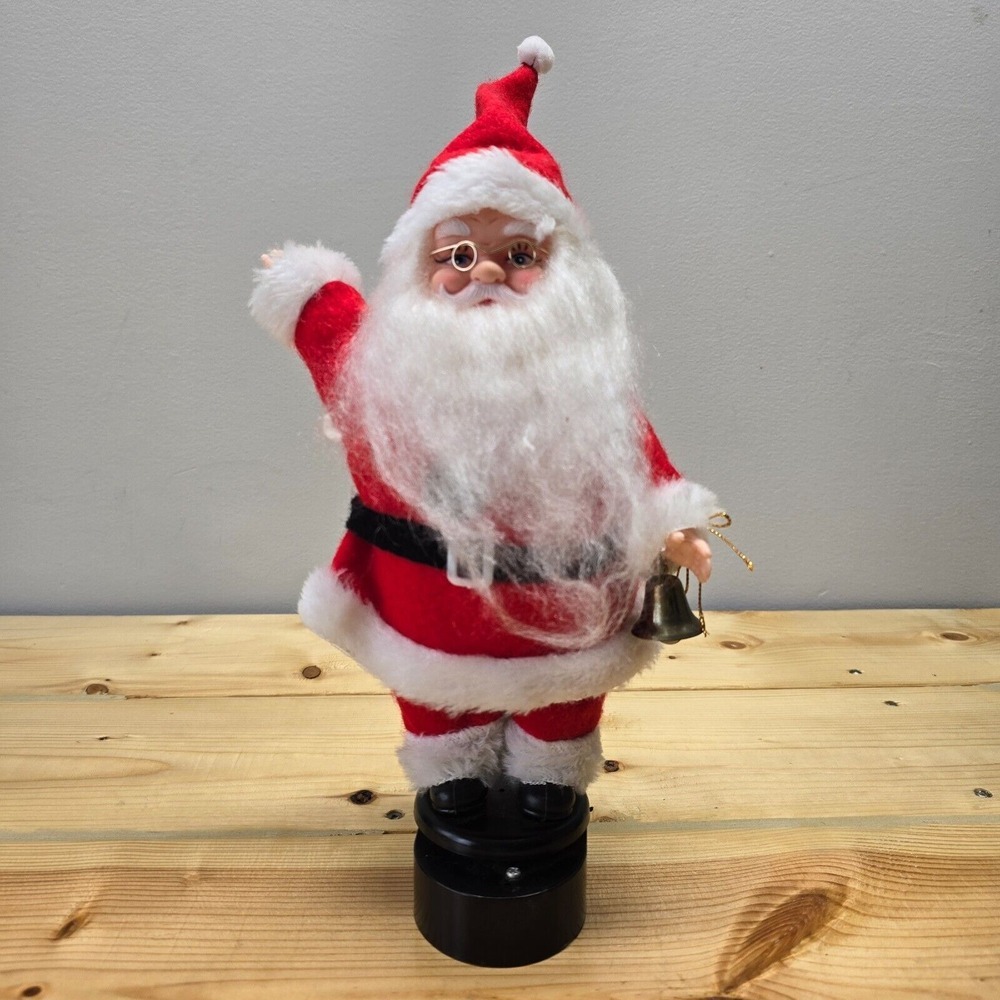Vintage Santa‎ Claus Wind Up Musical Doll Christmas Holiday Decoration